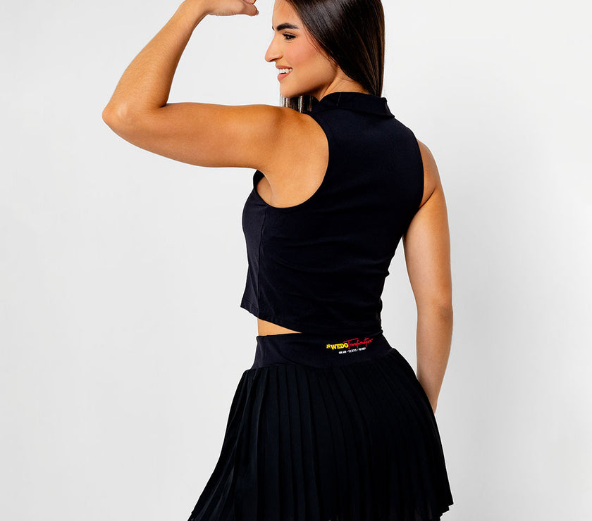 Sculpted Polo Cropped T-Shirt